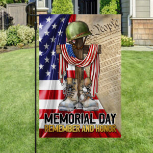 Memorial Day Remember and Honor Veteran American Patriot We The People Flag MLN2754F