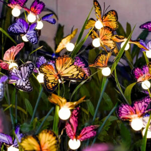 FLAGWIX New Release Swaying Butterfly Solar Garden Lights 2 Pack & 4 Pack