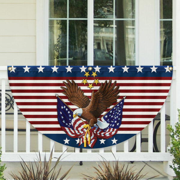 Patriotic Eagle American Non-Pleated Fan Flag MLN2899FL