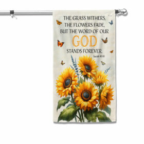 FLAGWIX The Word Of Our God Stands Forever Flower Garden House Flag TQN2894F