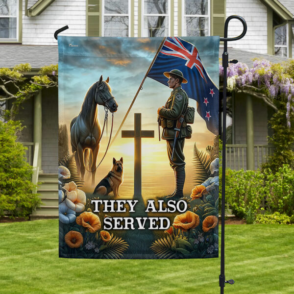 Anzac Day New Zealand Animals in War They Also Served Flag MLN2847F
