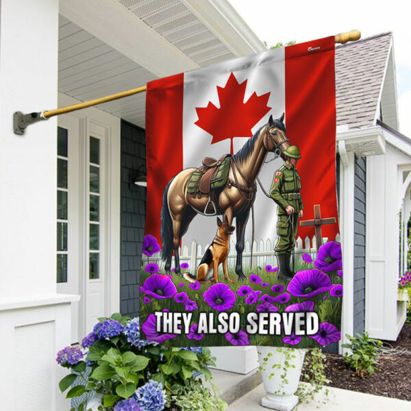 FLAGWIX Animals Canada Veteran They Also Served Flag  MLN2831F