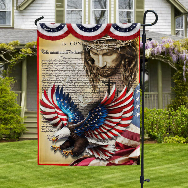 Eagle Christian Jesus American Flag MLN2951F