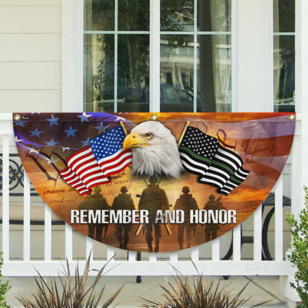 Thank You Veterans, American Eagle Memorial Day Veteran Non-Pleated Fan Flag TPT1802FL