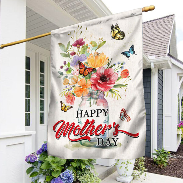 Floral Butterflies Happy Mother's Day Flag TPT1759F