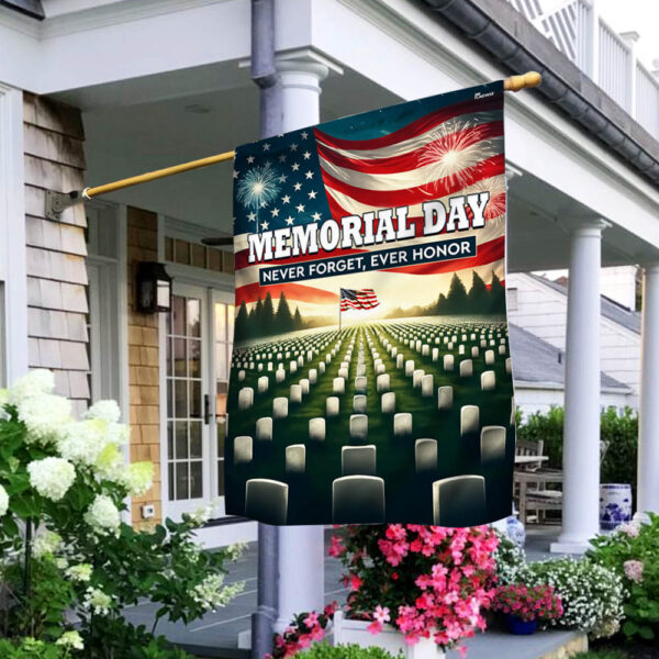 Memorial Day Never Forget Ever Honor American Flag TQN2855F