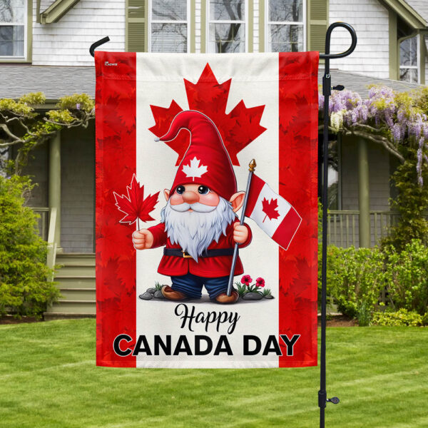 Happy Canada Day Canadian Gnome Flag MLN2929F