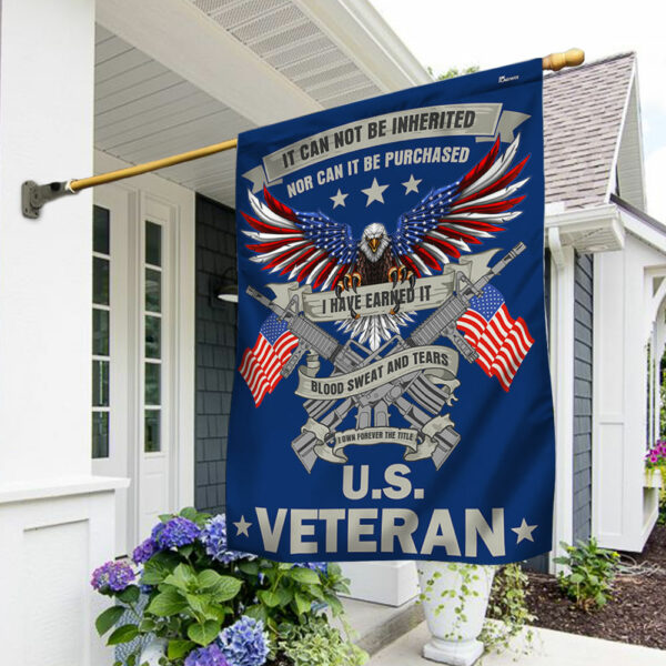 FLAGWIX Veteran Eagle Flag Blood Sweat and Tears I Own Forever The Title  U.S. Veteran Flag MLN2876F