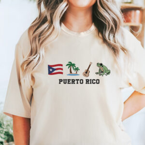 Puerto Rico Boricua Puerto Rican Embroidered T-shirt TPT1919ES