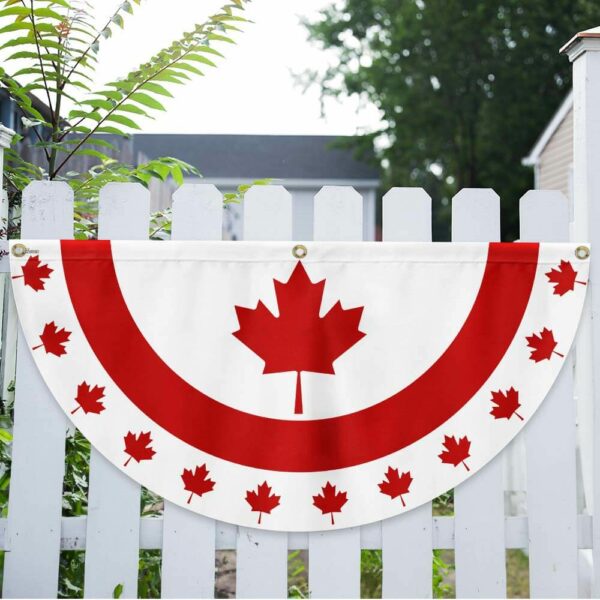 Happy Canada Day 1st Of July Non-Pleated Fan Flag TQN3112FL