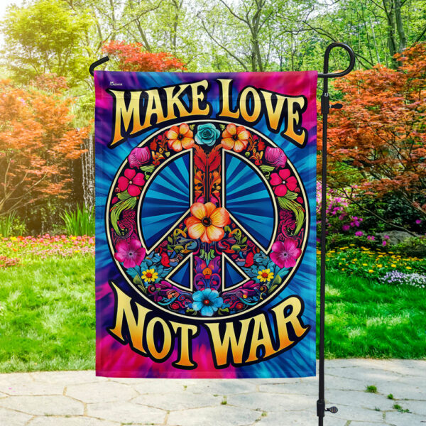 Hippie Peace Sign Flag Make Love Not War MLN3059F