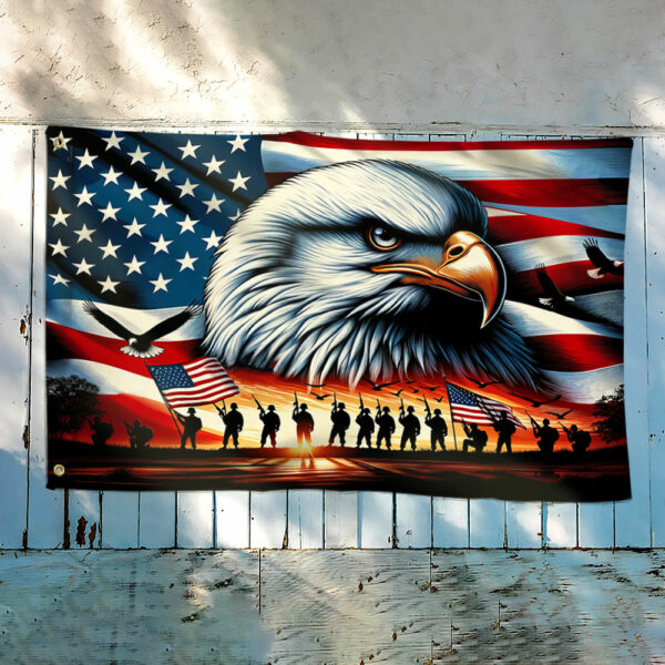 Thank You Veterans American Eagle Patriotism Grommet Flag TQN3097GF