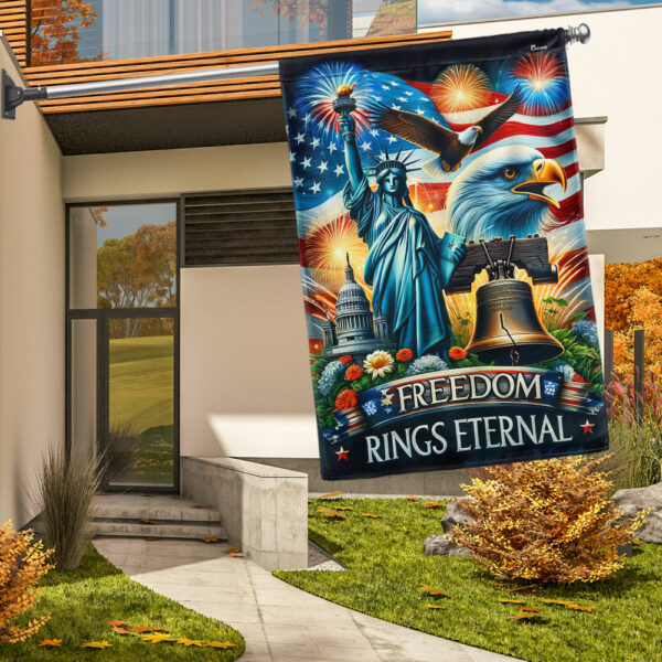 Independence Day Liberty Bell Freedom Rings Eternal Flag MLN3079F