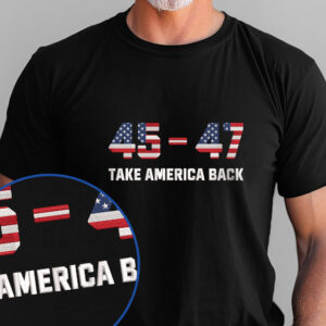 Trump Shirt 45 47 Trump 2024 Support Donald Trump Embroidered T-Shirt MLN3208ES