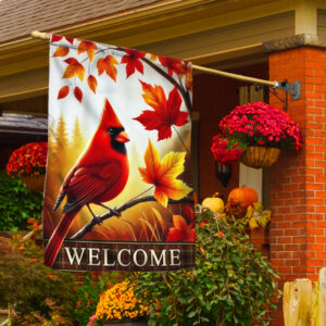 Cardinal Welcome Fall Flag TQN3527F