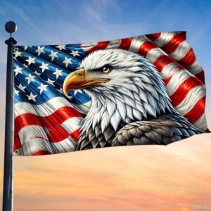 Patriotic Eagle American Patriot Grommet Flag TQN3493GF