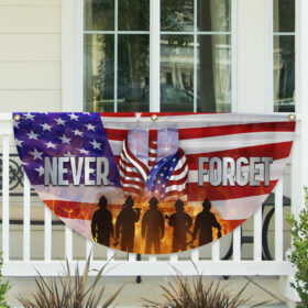 Patriot Day September 11th Never Forget Twin Tower Memorial Non-Pleated Fan Flag MLN3520FL