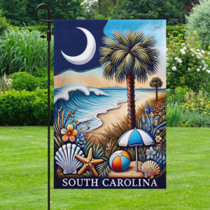 South Carolina Palm Tree Beach Flag MLN3413F
