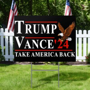 Trump Vance 2024 Take America Back Yard Sign TQN3582YS