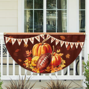 Fall Family And Football Non-Pleated Fan Flag TQN3602FL