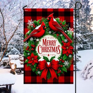 Christmas Cardinal Merry Christmas Flag MLN3874F