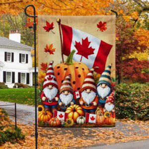 Canadian Fall Autumn Gnomes Canada Flag MLN3767F