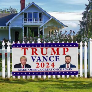 Trump Vance 2024 Make America Great Once Again Trump Fence Banner MLN3826FB