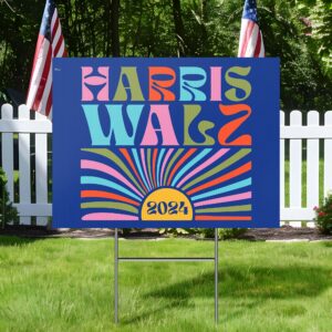 Harris Walz 2024 Vintage Harris Walz Yard Sign VTM433YS